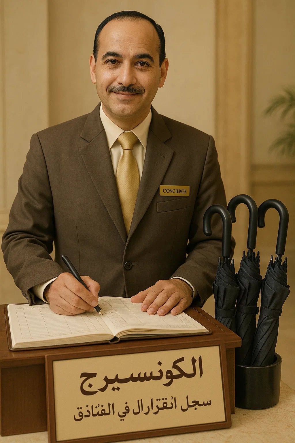 الكونسيرج - سجل اقتراض المظلة في الفنادق