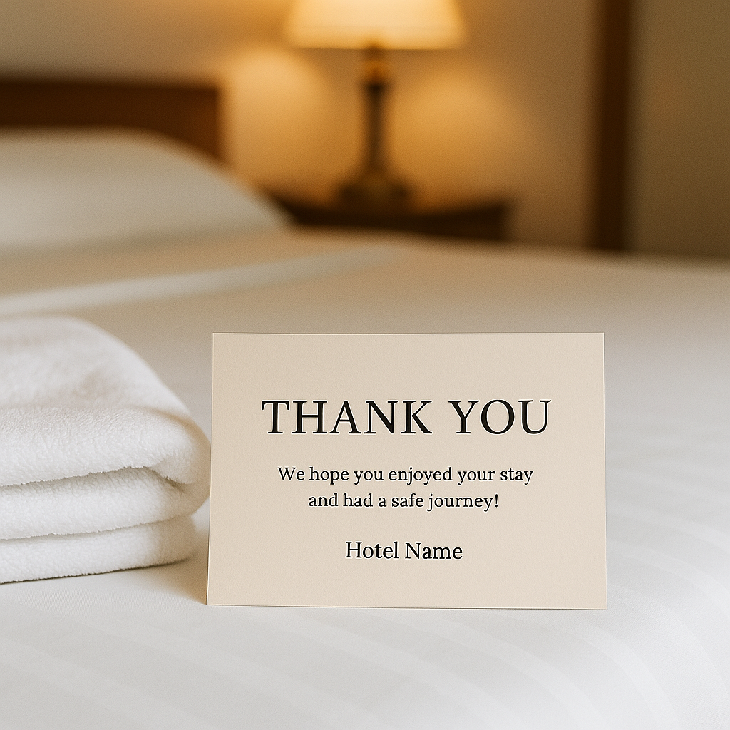 نماذج رسائل الشكر في الفنادق