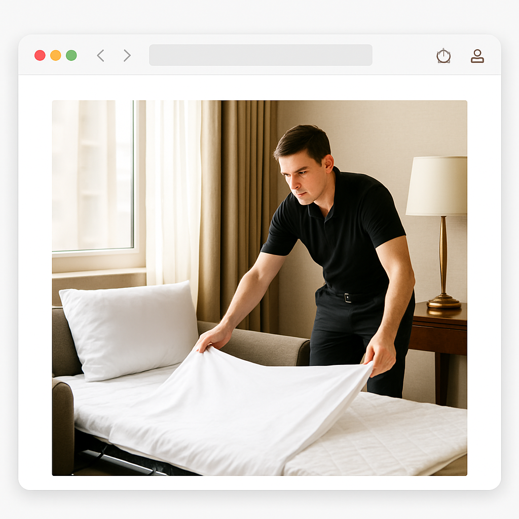 السياسات والإجراءات - الإشراف الداخلي -صنع السرير الإضافي و سرير الأريكة