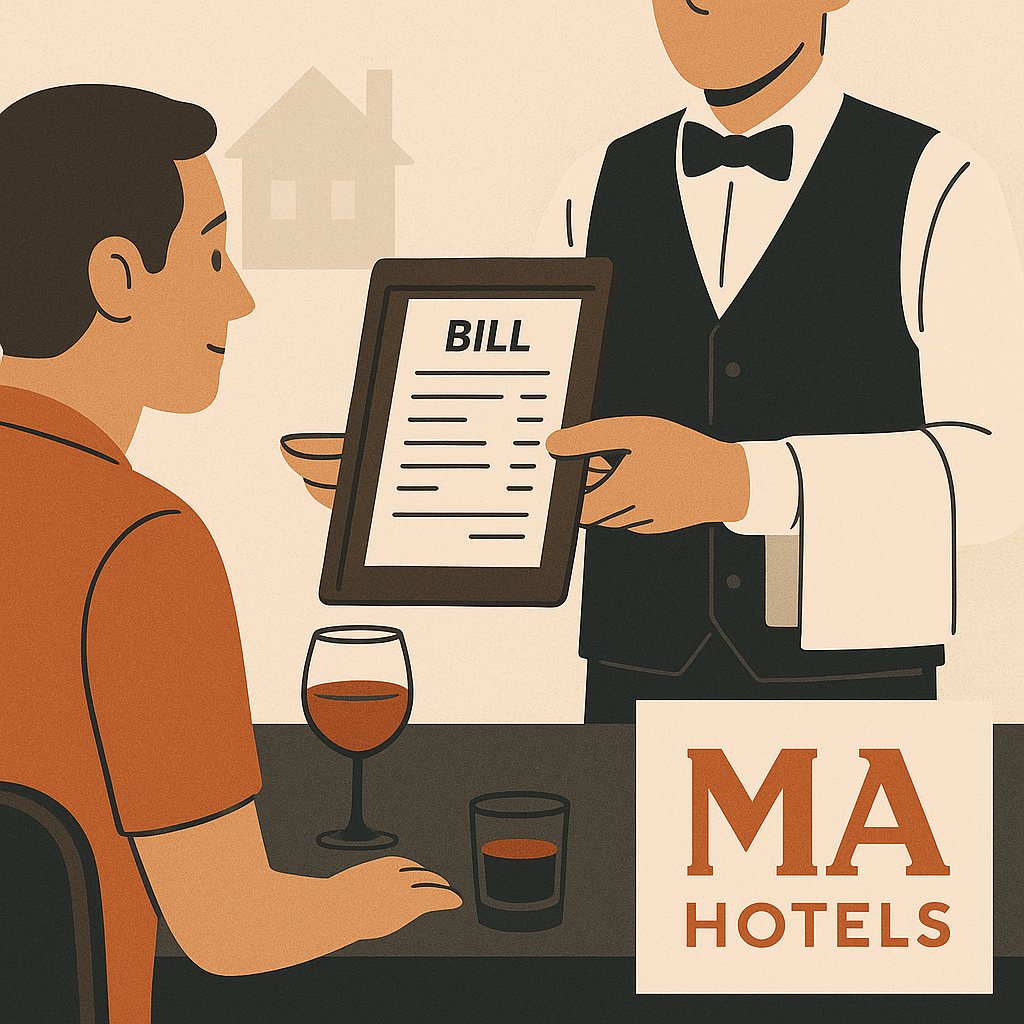 فواتير العملاء في المطاعم