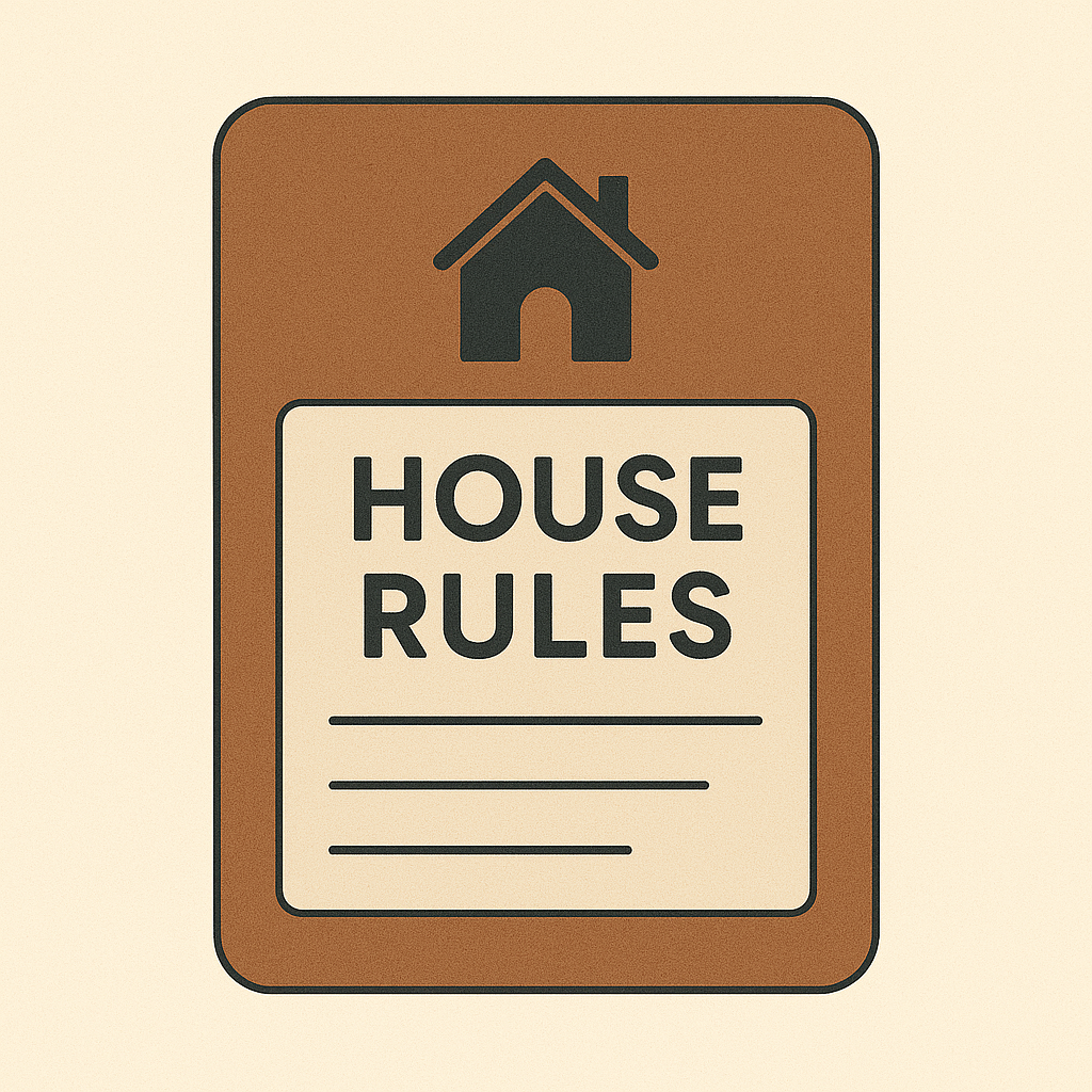 قواعد ولوائح الفندق (قواعد المنزل)