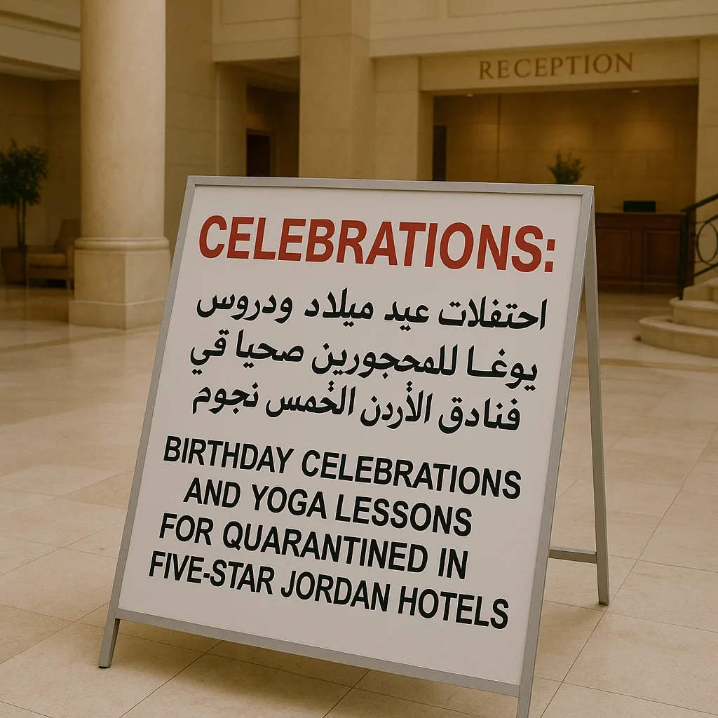 احتفالات عيد ميلاد ودروس يوغا للمحجورين صحياً في فنادق الأردن الخمس نجوم
