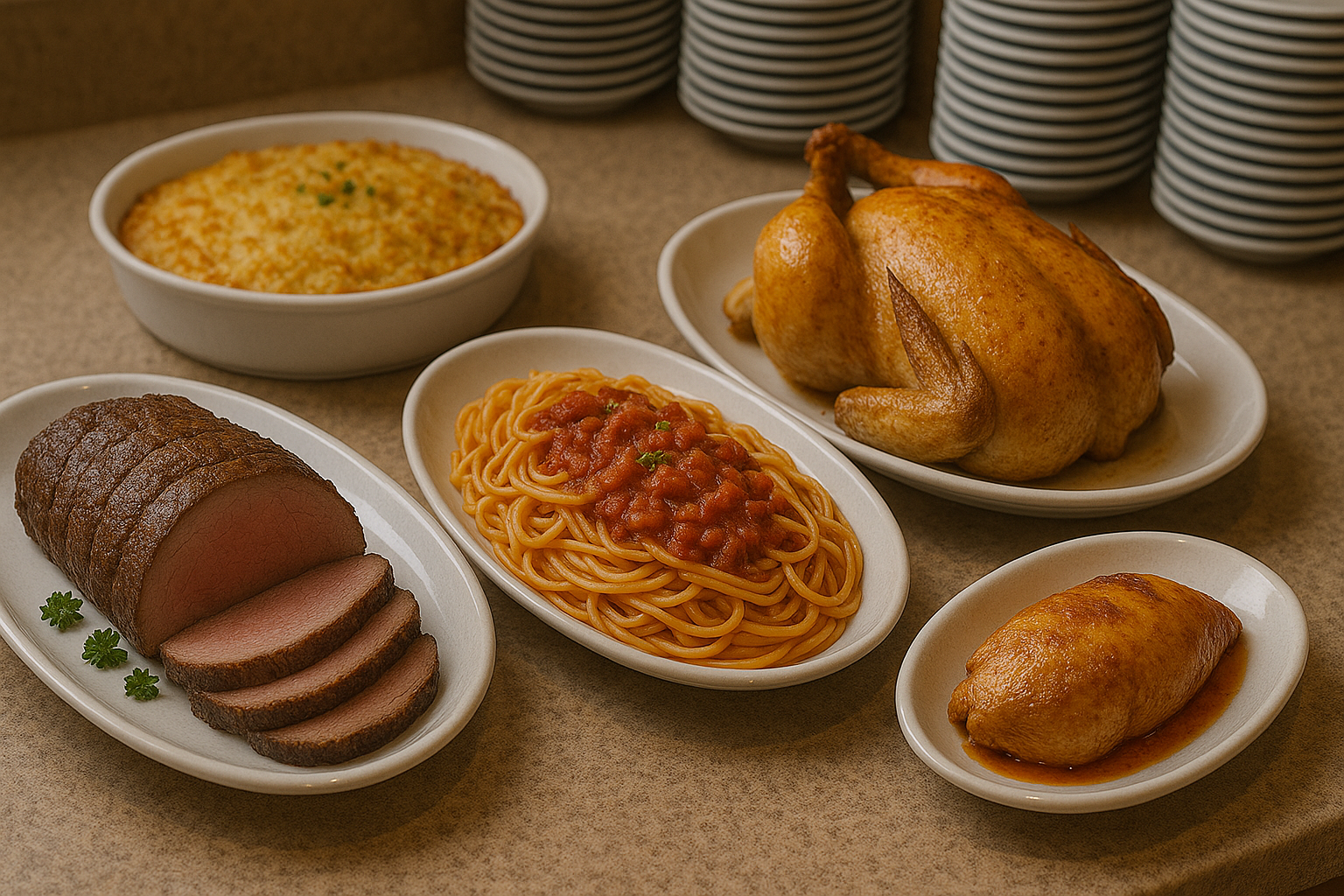 المأكولات الرئيسية: قلب البوفيه وجوهره