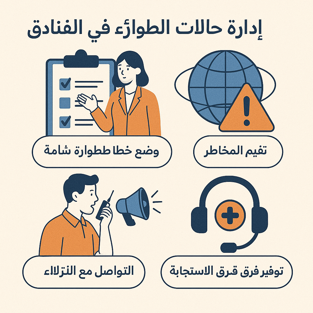 كيفية إدارة حالات الطوارئ في الفنادق