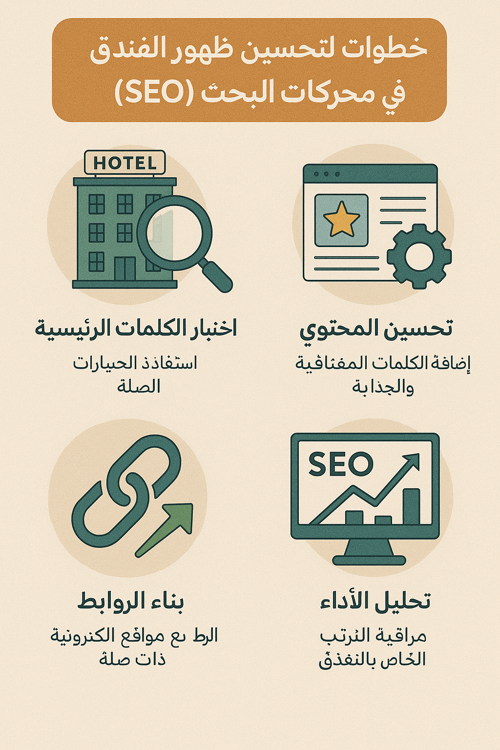 خطوات لتحسين ظهور الفندق في محركات البحث (SEO)