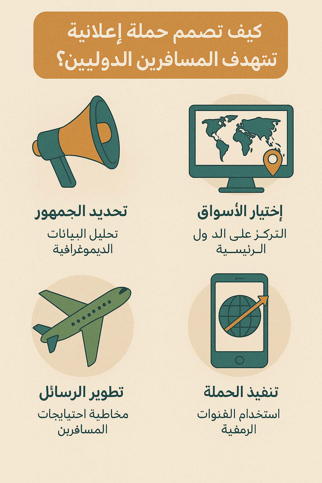 كيف تصمم حملة إعلانية تستهدف المسافرين الدوليين؟