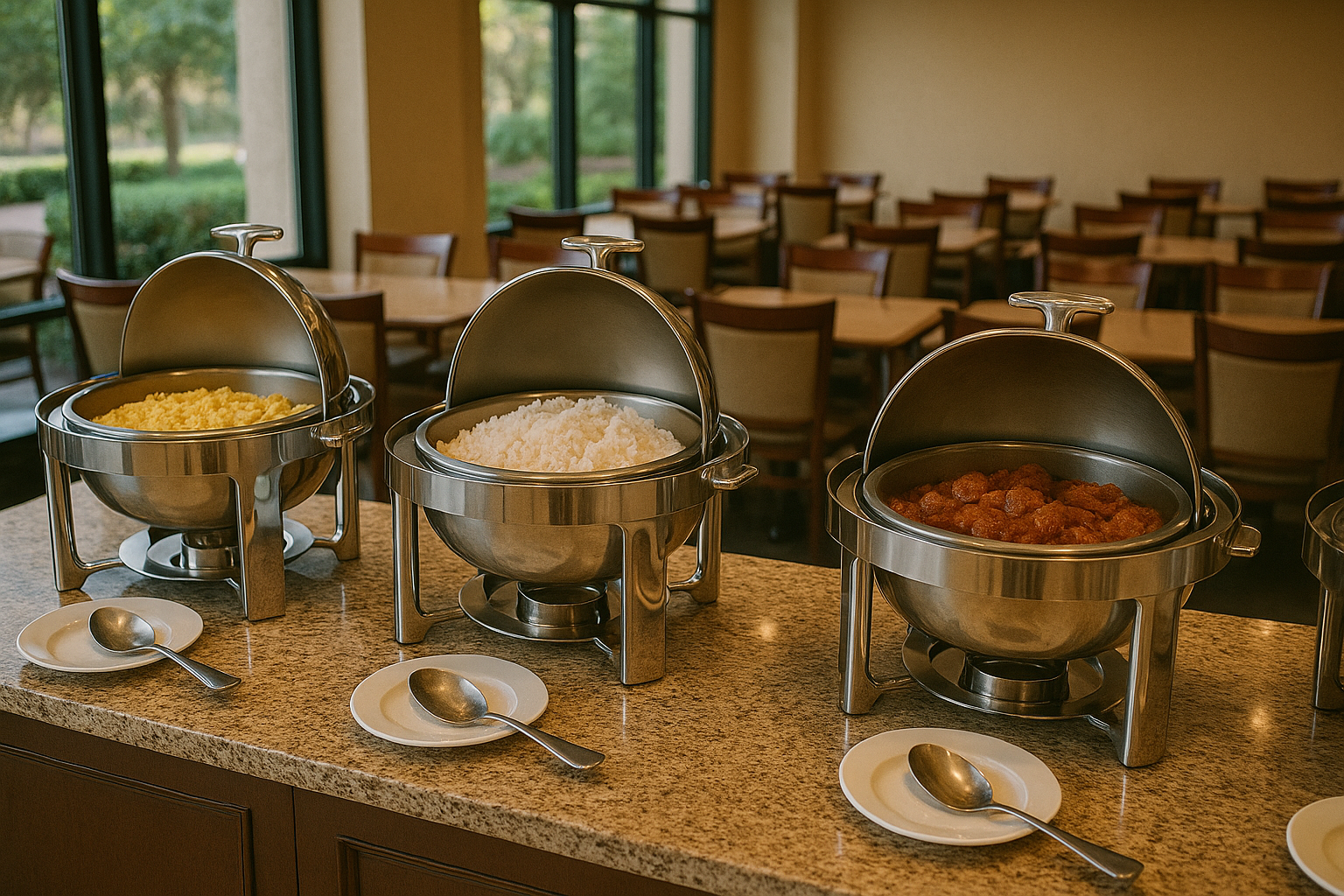 تحديد نوع البوفيه: إفطار، غداء، عشاء، أو بوفيه عالمي