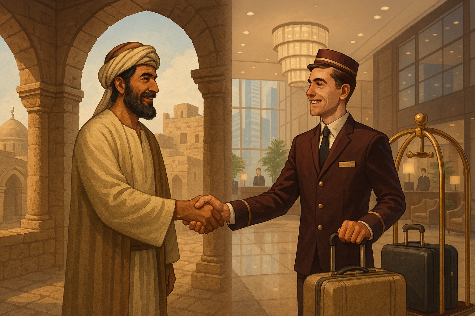 تطور الضيافة من العصور القديمة حتى الفنادق الحديثة