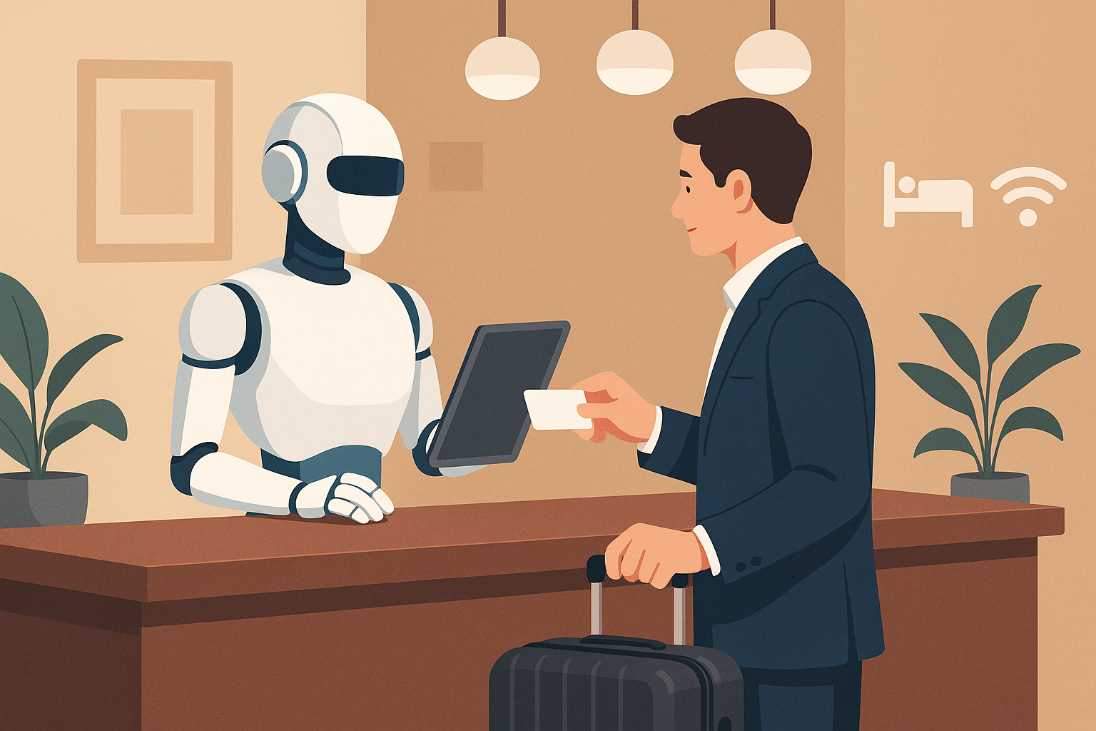 تقنيات الذكاء الاصطناعي في استقبال النزلاء.. من التحقق الذكي إلى التوصيات المخصصة