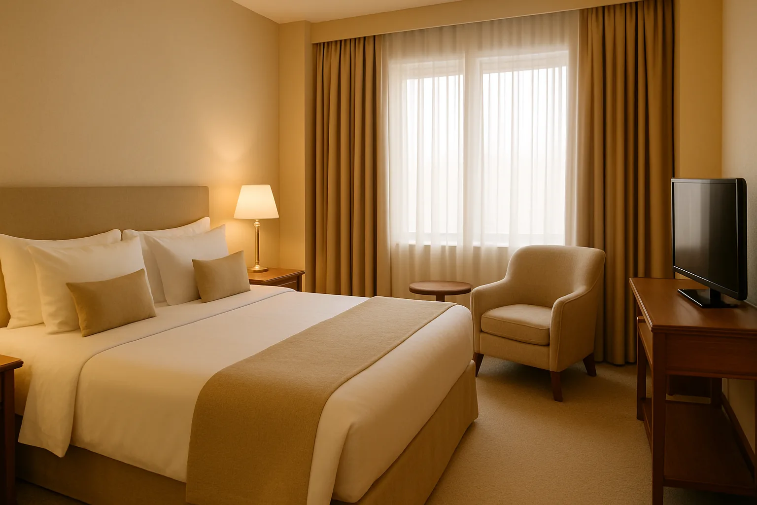 اللون البيج.. لماذا يهيمن على التصميم الداخلي لغرف الفنادق؟