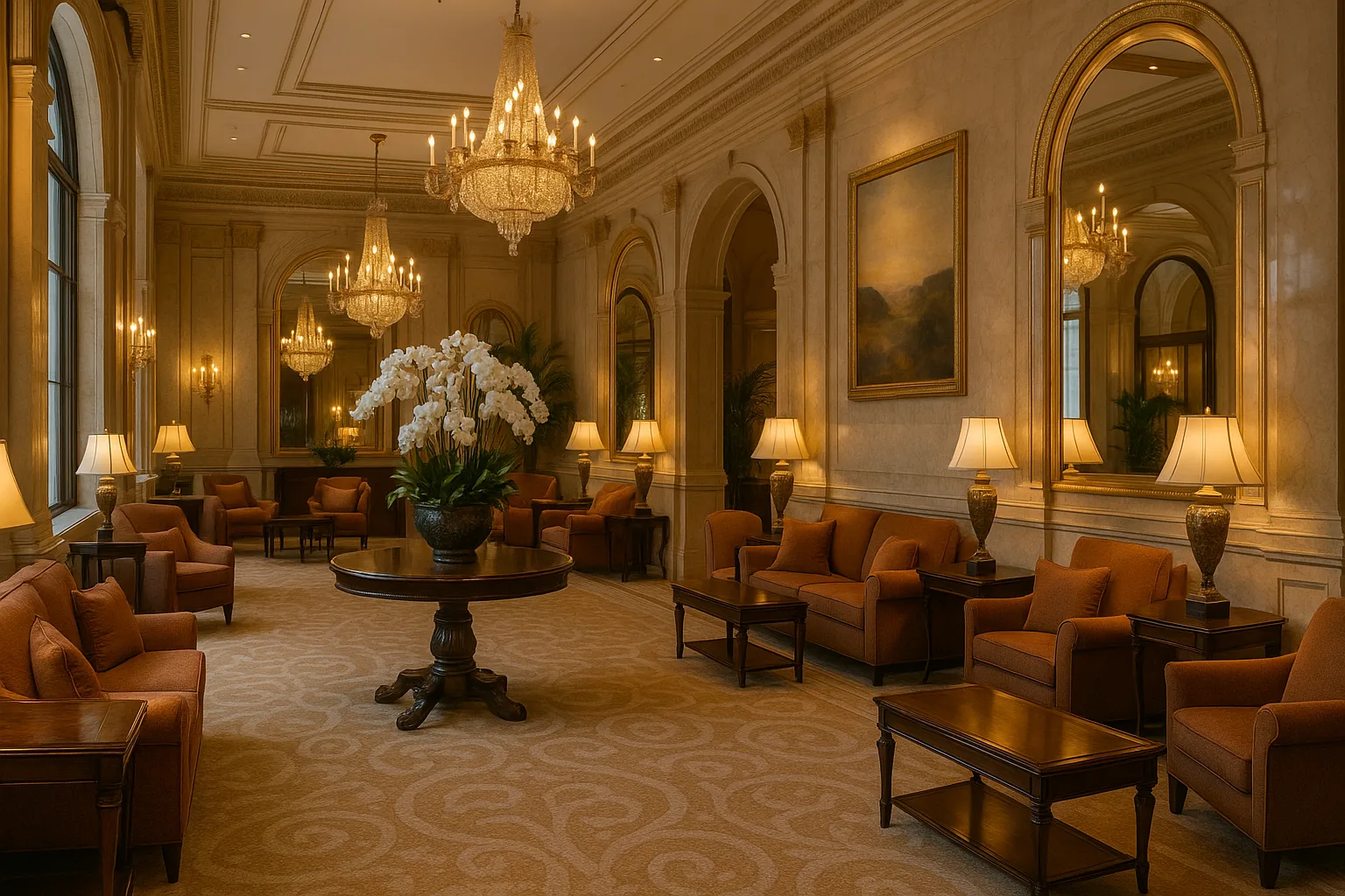 نسب الزخرفة في اللوبي.. متى يشعر النزيل بالترف ومتى يراه مبالغة؟