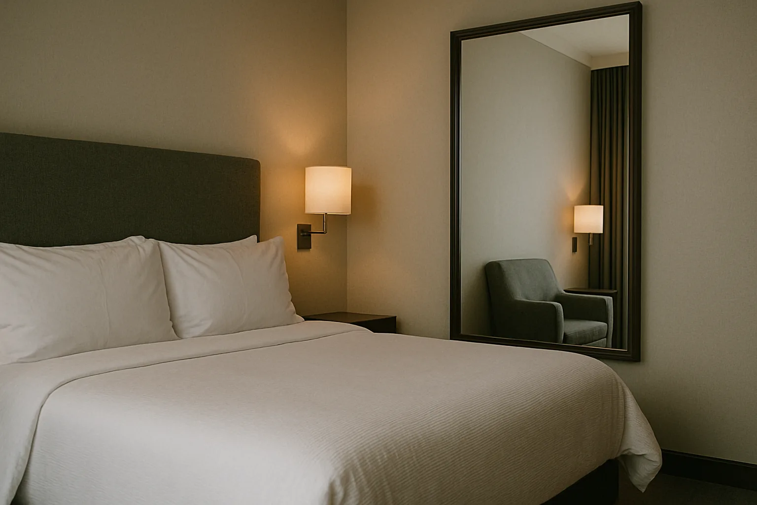 موقع المرايا داخل الغرفة.. هل يؤثر على راحة النزيل النفسية؟