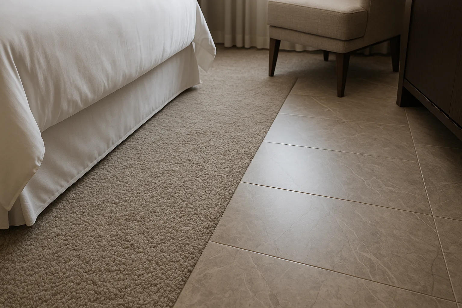 الأرضية الناعمة مقابل الصلبة.. كيف يحدد الملمس تجربة الإقامة؟