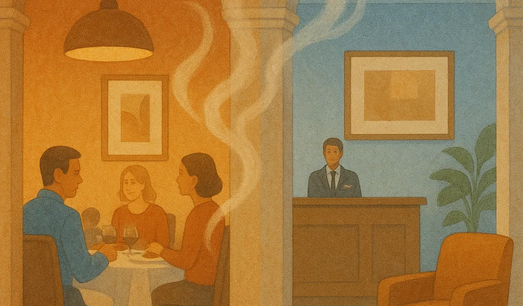 "مزيج الروائح بين المطعم واللوبي.. تجربة حسية أم إزعاج خفي؟"