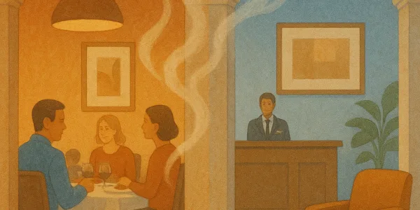 "مزيج الروائح بين المطعم واللوبي.. تجربة حسية أم إزعاج خفي؟"