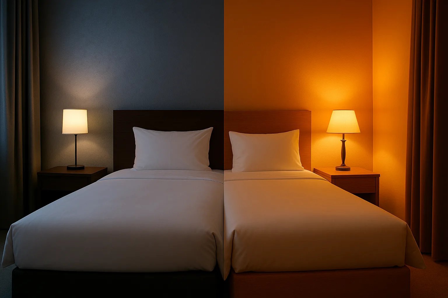 الألوان الباردة مقابل الألوان الدافئة في الغرف.. من يحدد مزاج النزيل؟