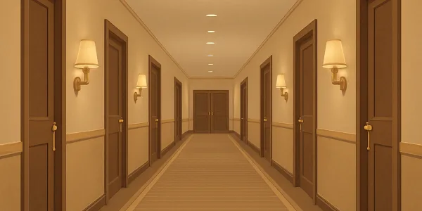 تصميم الممرات الطويلة في الفنادق.. كيف تتحكم بطول الرحلة النفسية للنزيل؟