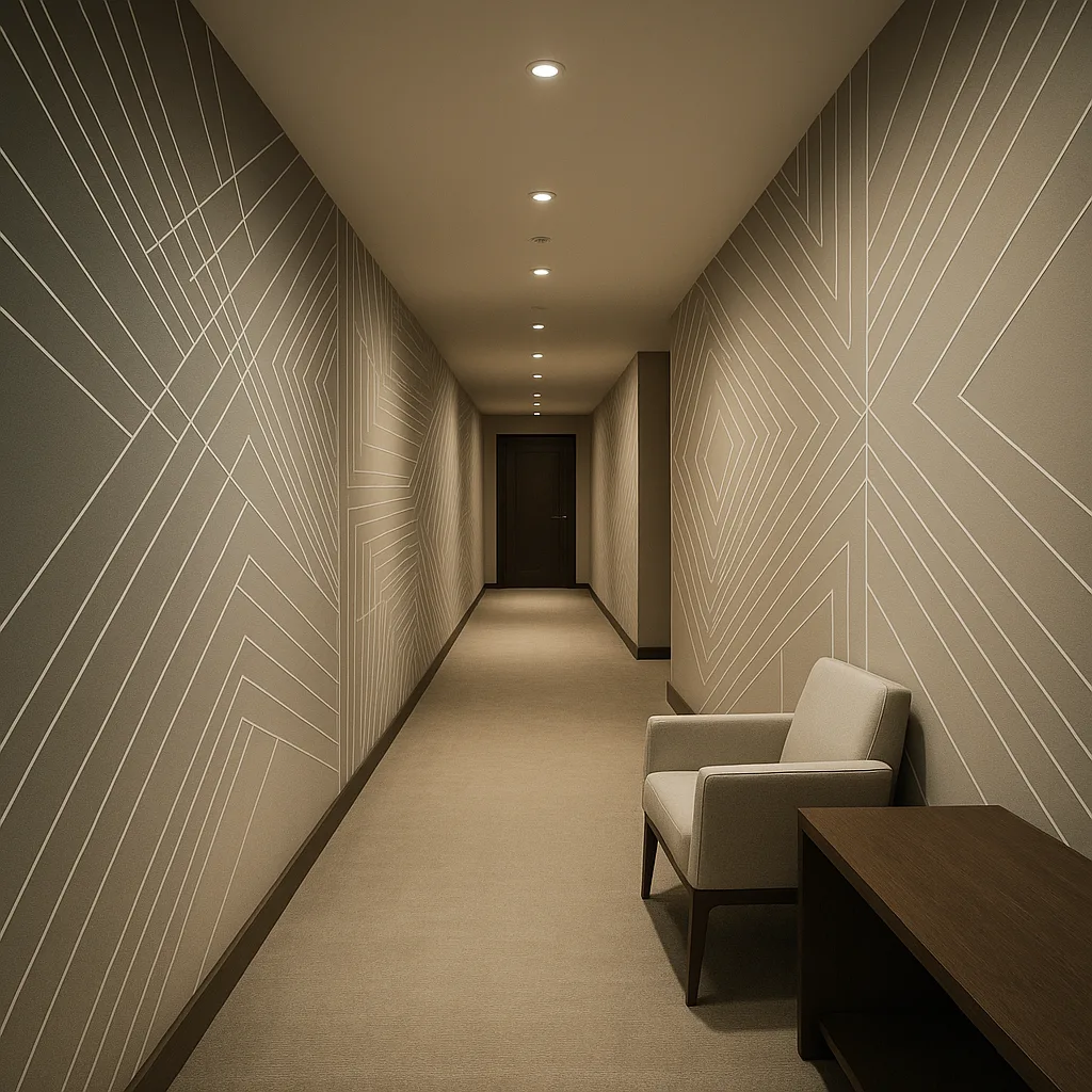 الخطوط الهندسية في الجدران.. هل يمكنها تعديل شعور النزيل بالمساحة؟