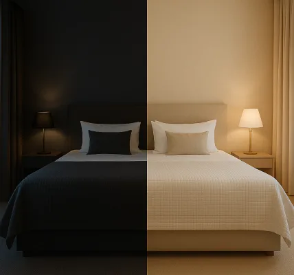 الألوان الداكنة مقابل الألوان الفاتحة في الأجنحة.. أيهما يعزز الخصوصية؟