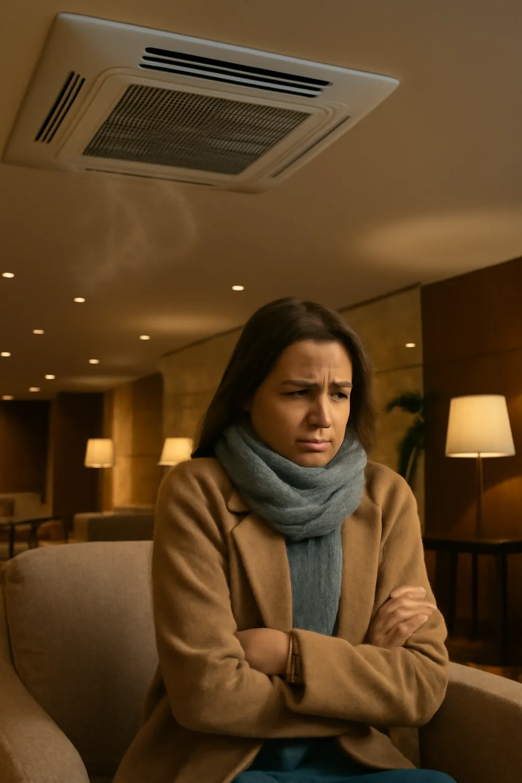 لماذا قد يشعر الضيف بالبرد في اللوبي رغم حرارة الجو؟