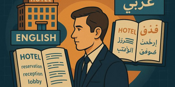 أكثر من 200 مصطلح فندقي بالإنجليزية والعربية — نسخة 2025