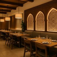الديكور العصري لمطعم سفر المحمدية يمزج بين الحداثة والأصالة