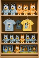 Bluey Merchandise Display – عرض لألعاب بلووي في متجر ديزني