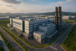 Futuristic Semiconductor Plant in Taiwan-Inspired Industrial Zone