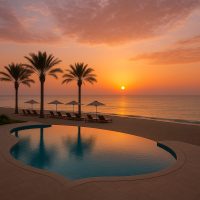 Dana Beach Sunset – غروب الشمس في منتجع الدانة