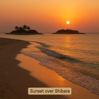Sunset over Shibara – غروب الشمس على جزيرة شيبارة