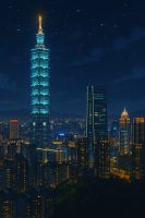 Taipei City Skyline at Night