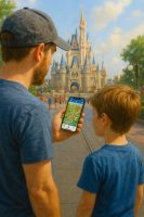 Visitors Using My Disney Experience – زوار يستخدمون تطبيق ماي ديزني إكسبيرينس