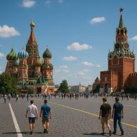 الساحة الحمراء من أشهر المعالم السياحية في موسكو