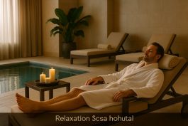 جلسة استرخاء في النادي الصحي بالفندق