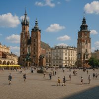 ساحة السوق الرئيسية في كراكوف، قلب المدينة التاريخي