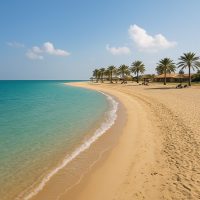 شاطئ نصف القمر – وجهة مثالية للعائلات في الشرقية