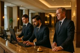 طلاب يتلقون تدريبًا عمليًا في فندق فاخر