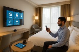 غرفة فندقية ذكية مزودة بتقنيات إنترنت الأشياء