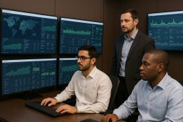 فريق تكنولوجيا المعلومات في فندق يراقب أداء الشبكة