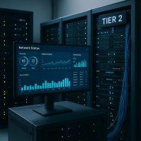 لوحة تحكم لشبكة Tier 2 في مركز بيانات فندقي