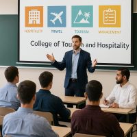 محاضرة تفاعلية في كلية السياحة والفنادق