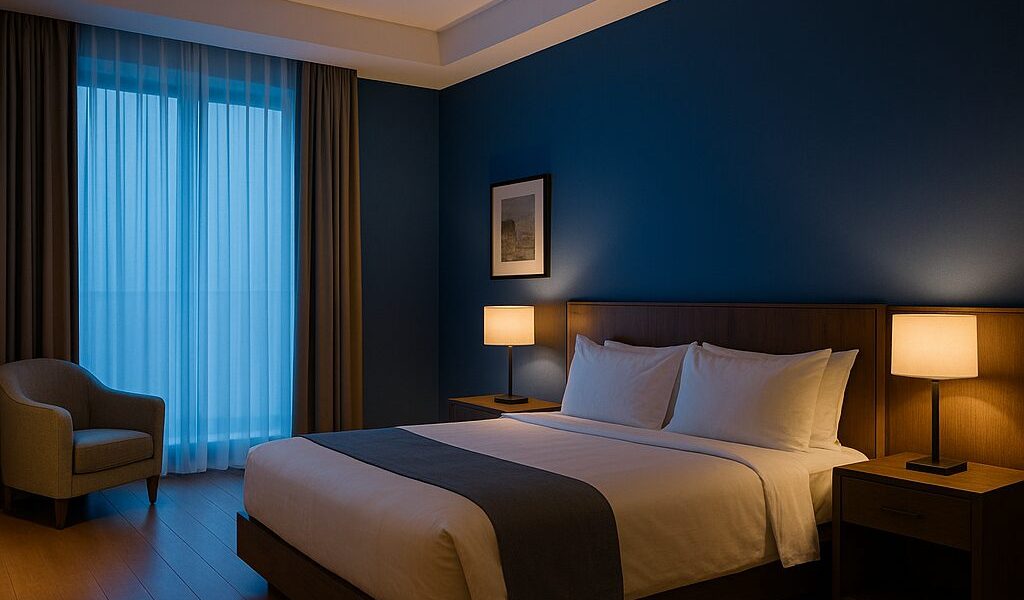 كيف تؤثر الألوان والإضاءة في جودة النوم داخل الفندق؟