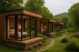 أجنحة صغيرة فاخرة بتصميم طبيعي يدمج الرفاهية مع الاستدامة