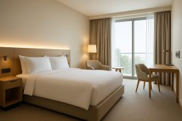 أنظمة الإضاءة والتكييف تتفاعل تلقائيًا مع وجود النزيل لتحسين راحته