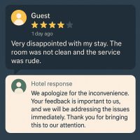 رد فندقي مهذب على تقييم سلبي يحوّل الموقف إلى لحظة ثقة رقمية