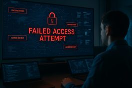 شاشة أمنية تعرض محاولات اختراق فاشلة بفضل أنظمة الذكاء الاصطناعي الوقائية