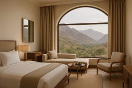 غرفة فندقية بوتيكية تعكس مفهوم الفخامة البسيطة والراحة الشخصية