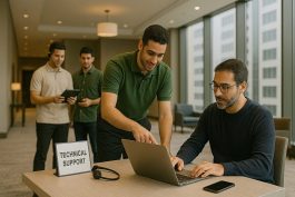 فريق ضيافة يقدّم خدمات دعم فني وتقني للنزلاء العاملين عن بُعد