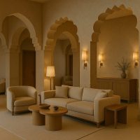 ردهة فندقية سعودية تجمع بين الخصوصية والدفء في تصميمها وأسلوب خدمتها