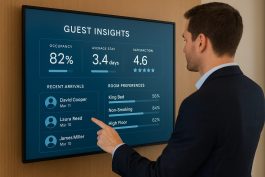 لوحة رقمية تفاعلية تعرض بيانات النزلاء لتحسين تجربة الإقامة